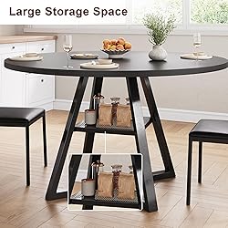 Jocoevol Round Dining Table for 4,Kitchen Dining