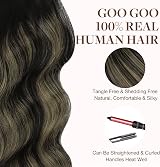 GOO GOO Tape In Hair Extensions 14inch 25g 10pcs 1B/16/1B Black to Blonde view 8