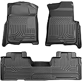 Husky Liners Weatherbeater Floor Mats | Fits 2009-2014 Ford F-150 SUPERCAB ONLY w/Out Manual Shifter (Footwell Coverage) | Front & 2nd Row, 3-pc Black - 98341
