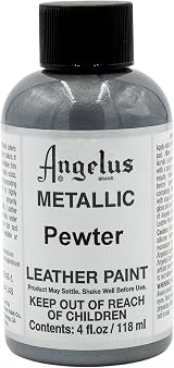 Angelus Leather Paint Pewter 4 Ounce Jar 732-04-143 view 1