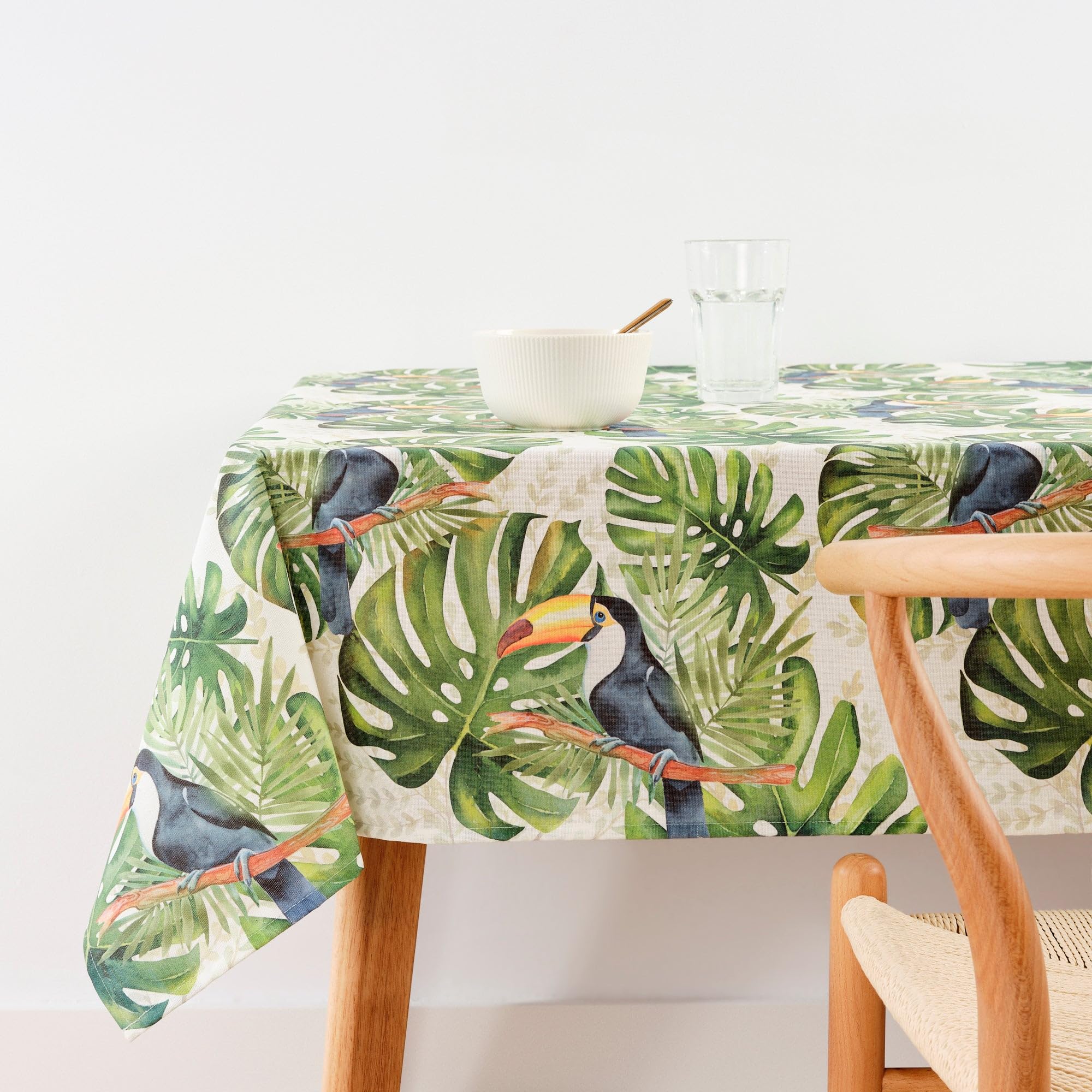 BELUM | Stain Resistant Tablecloth Size 250 x 140 cm - Extra Soft Touch Tablecloth Colour Multicolor - Tablecloth 100% Made in Spain Fabric 100% Organic Cotton - Tablecloth Model 0120-412