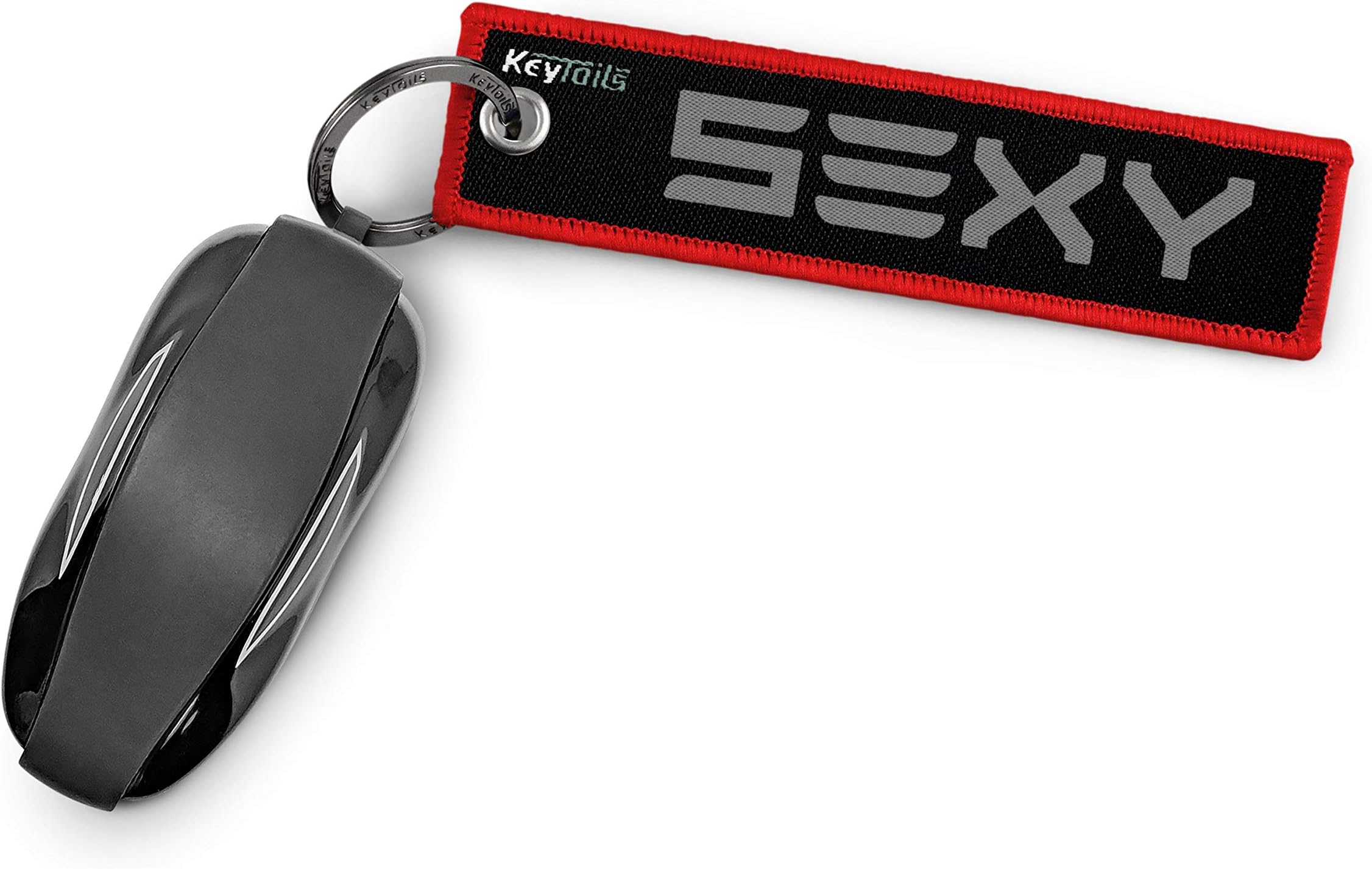 KEYTAILS Keychains, Premium Quality Key Tag for Tesla Model S, X, 3 Fob [Sexy]
