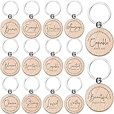 Sureio 48 Pcs Christian Keychains Bulk Bible Keychains Religious Baptism Favors First Communion Gifts for Women Men Church (Round)