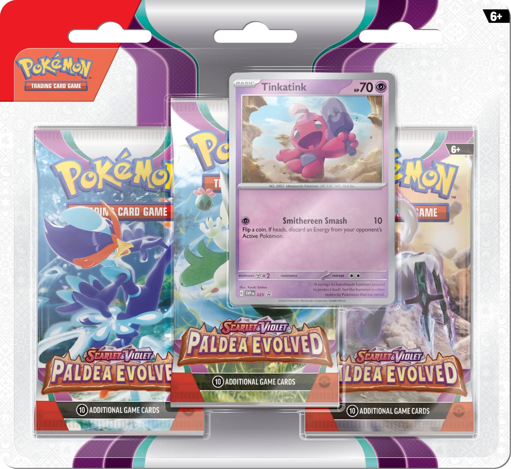 Photo 1 of Pokemon TCG: Pokemon Scarlet and Violet 2 Paldea Evolved 3 Pack Blister (Random Promo)