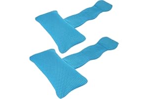 REEZEIVI 2 Pack Hot Tub Headrest Pillow,Chaise Lounge Pillows Outdoor 3D air mesh,Spa Pillow for Outdoor Hot Tub, Quick Drying and Washable,Head and Neck Support Pillow with Adjustable Weighted Strap