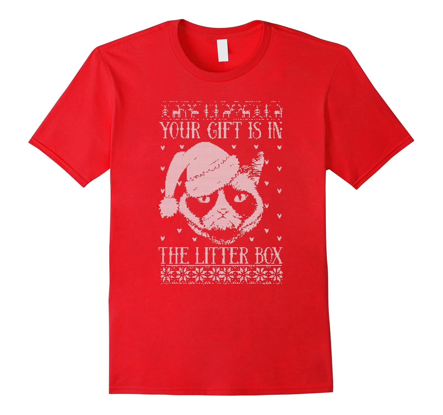 Ugly Christmas Sweater Shirts: Funny Upset Cat Shirt-ANZ