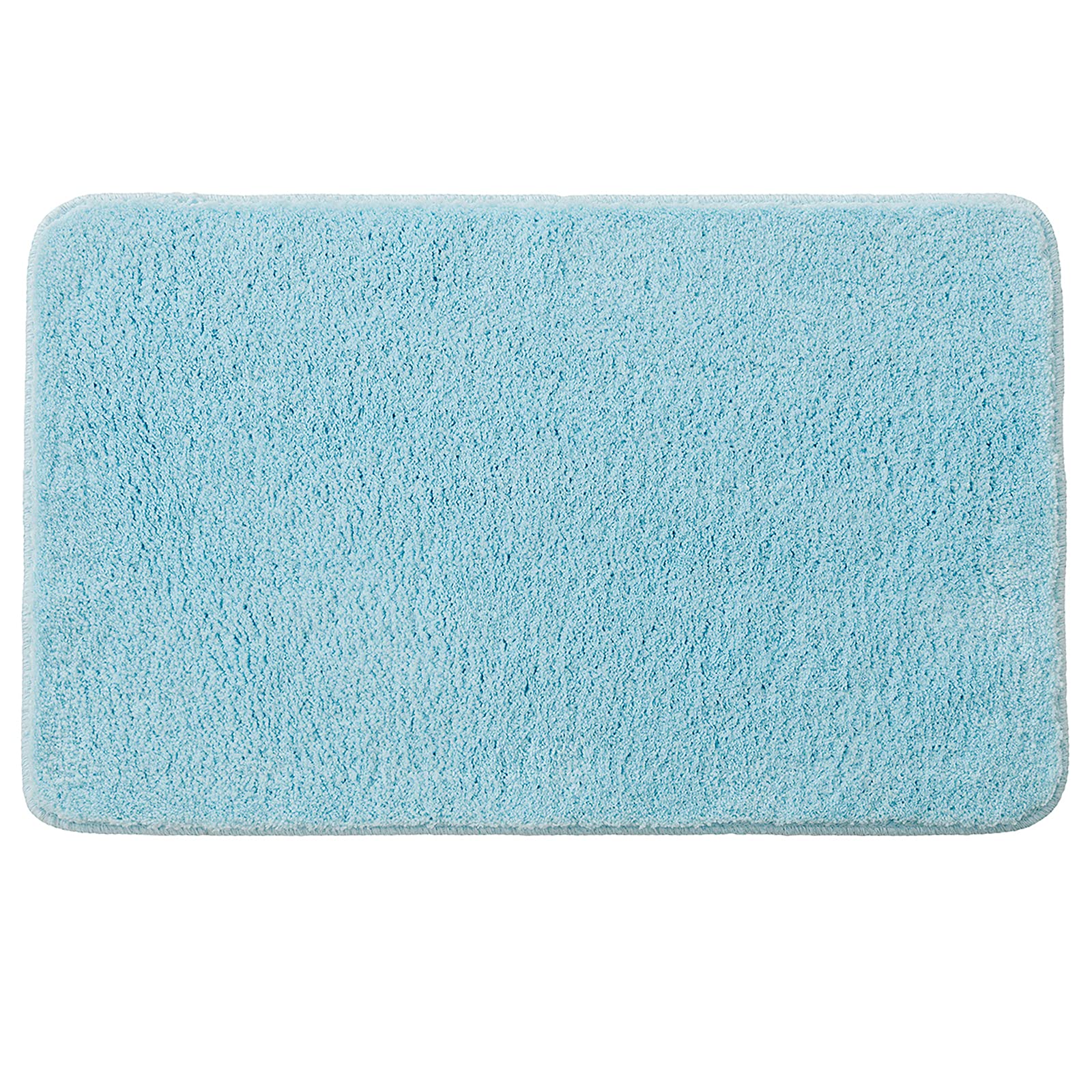 MIULEE Bathroom Rug Entrance Mat Shower Mat Non-Slip Tabis Absorbent Soft Microfibre Toilet Bath Tub Outlet Kitchen Living Room Bedroom Light Blue 40 x 60 cm