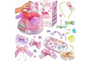 Wesfen DIY Bow Maker Headband & Jewelry Making Kit for Girls, Make Your Own Hair Bows, Arts and Crafts for Kids Girl Ages 4-8 8-12, Creative Toys for 5 6 7 8 9 10+ Year Old Girls Birthday Gifts