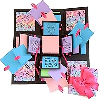 Crack of Dawn Crafts 3 Layered Happy Explosion Box Purple Om (Birthday)
