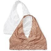 Amazon Essentials Women's Stretch Galloon Lace Halter Bralette