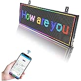 KHUSINA Programmable Scrolling LED Sign Outdoor Signs for Businesses Pantalla LED Para Publicidad Waterproof Digital Display Board - Custom Electronic Message Panel for Wall (Letrero) 39"X14"