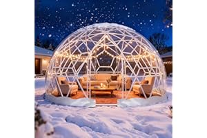 YORKGARGEN 12 x 7.2 FT Garden Dome Tent, Outdoor TPU Greenhouse for 4-8 Person, Greenhouse Garden Tent with Window, Waterproof Clear Dome Tent Suitable for Camping, Party, Wedding, Christmas