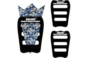 BOKUGE Pocket Square Holder,Keeps Pocket Squares for Men in Place，Fashionable Suit Accessories for Men