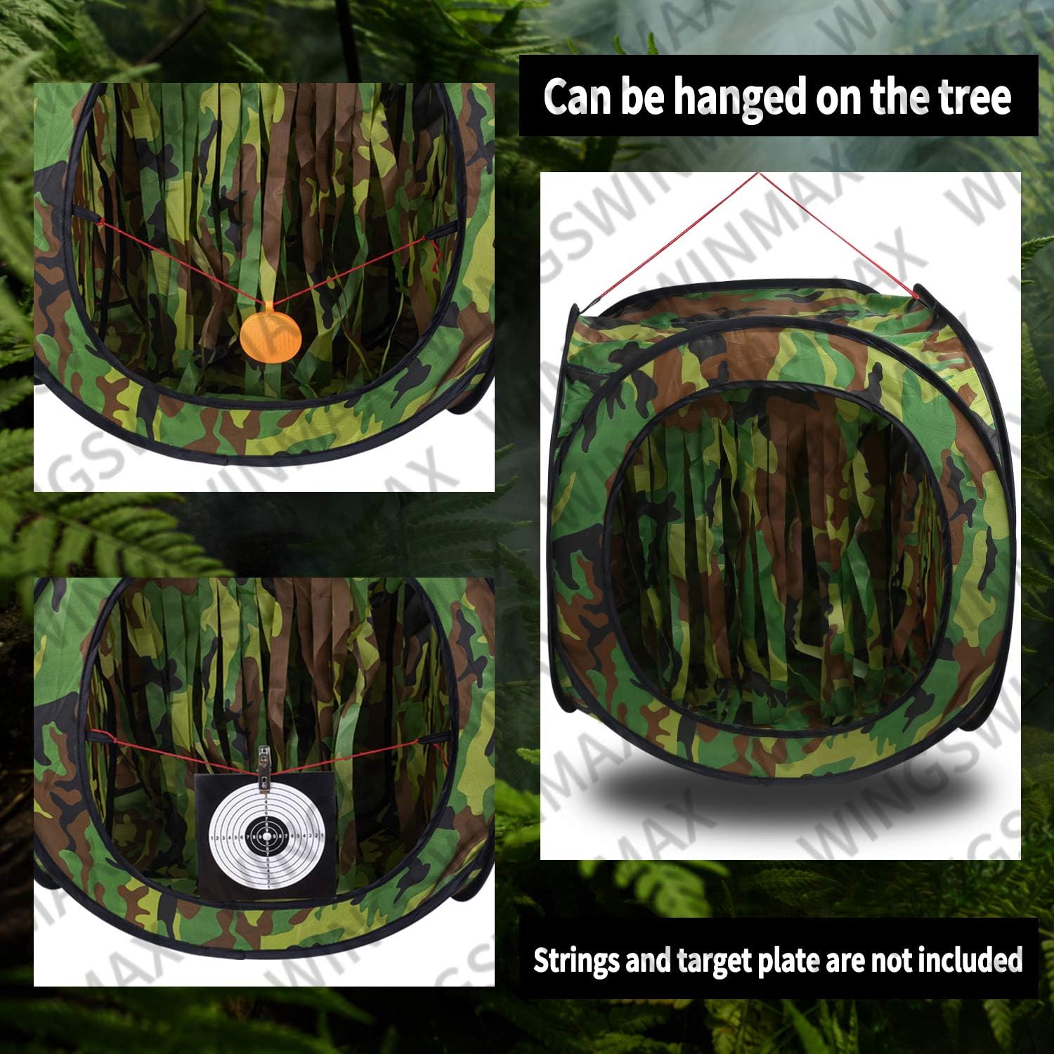 wingswinmax Foldable Airsoft Target Tent Trap Slingshot BB Trap Net Auto Pop-up Shooting Target Tent BB Target Holder Case : Sports & Outdoors