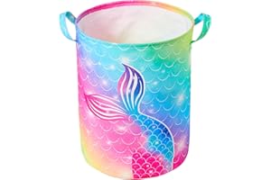 Beinou Kids Laundry Hamper 43.6L Waterproof Baby Laundry Basket Collapsible Canvas Toy Organizer Basket With Handles For Kids Bedroom Nursery Clothes