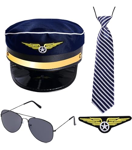 Costume de Cosplay d'Halloween Chapeau de Capitaine de Compagnie Aérienne Chapeau de Costume de Fête de Pilote Costume de Cosplay d'Halloween Chapeau de Capitaine de Compagnie Aérienne Chapeau de Costume de Fête de Pilote