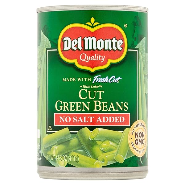 DEL MONTE CUT GREEN BEANS NO SALT ADDED, 14.5-OUNCE (PACK OF 8)