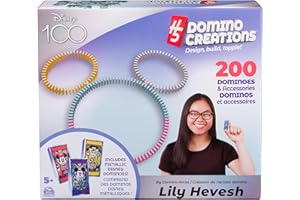 Disney 100th Anniversary H5 Domino Creations 200 Dominoes & Accessories Domino Artist Lily Hevesh, Disney Gifts Dominoes Set 