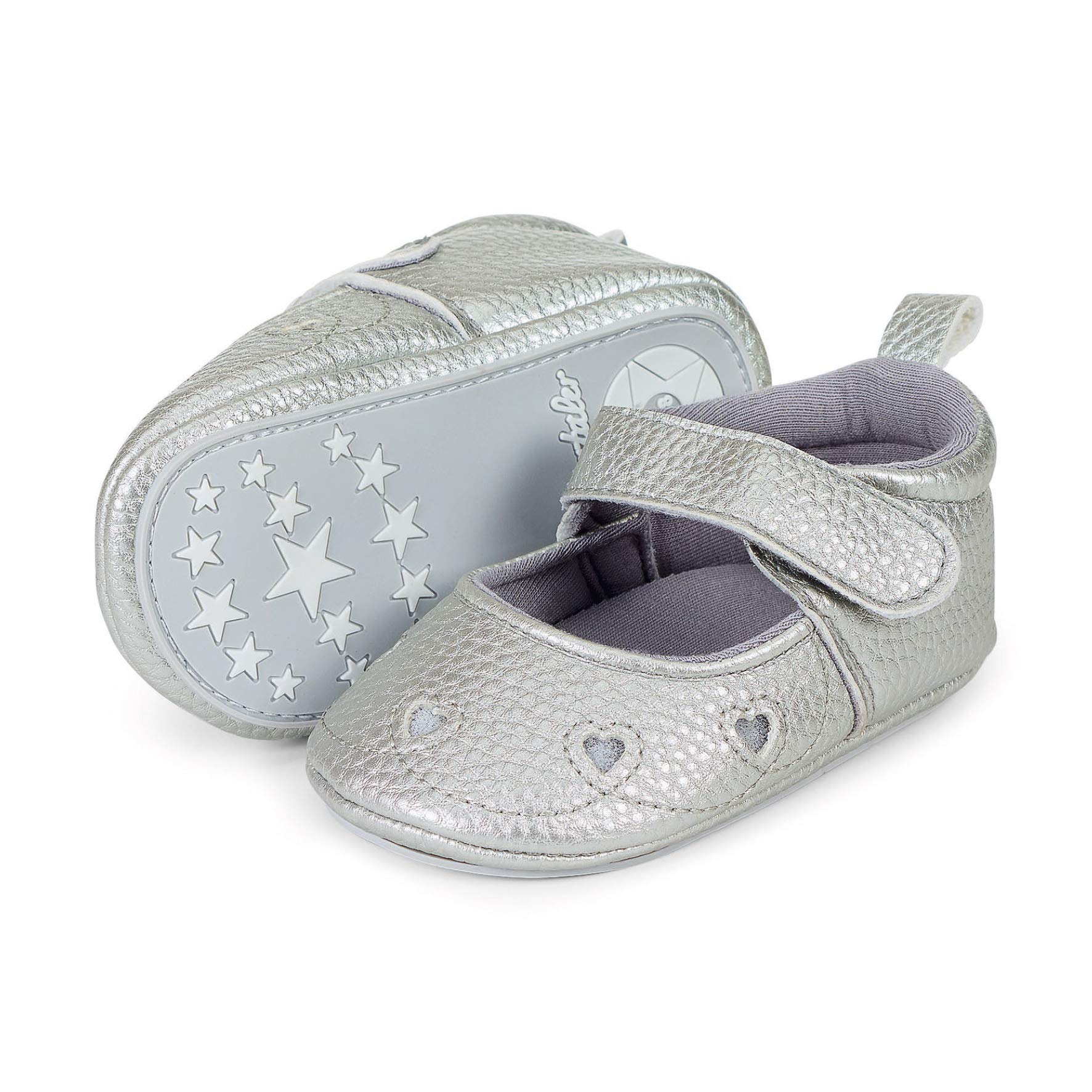 Sterntaler Baby Girls Sandale, Grey (Rauchgrau 566), 0.5 UK