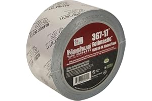 Nashua FoilMastic Butyl Rubber Sealant Tape [UL 181B-FX listed] (367-17): 3 in. (72mm actual) x 100 ft. (Silver)