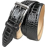 Joseph Gold/Grove Silver / J2 Genuine Full-Grain Cowhide Leather Designer Dress Belt 1-3/8"(35mm) Wide