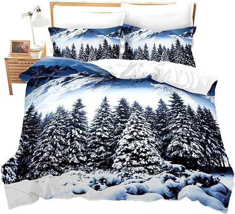 Nature Parure De Lit Avec Motif Tornade Foudre Ensemble De 3 Pieces Motif Volcan Housse De