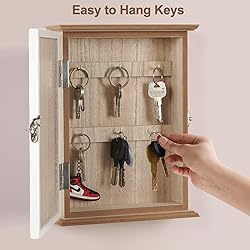 AHUONEL Wooden Key Holder - Wall Mounted Key Rack