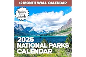 ETERNA GOODS 2026 National Parks Wall Calendar | Beautiful Outdoor Nature Landscapes Calendar of US State Parks Scenery for 2026, Great Calendar Stocking Stuffer Gift for Men or Women