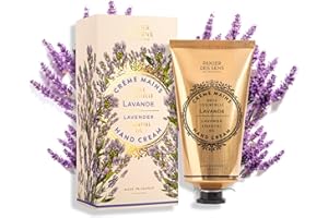 Panier des Sens Lavender Hand Cream - Nourishing Shea Butter Hand Cream for Dry Cracked Hands 97% Natural Ingredients - Dermatologically Tested Hand Lotion for Woman Made in France, 2.5 fl oz