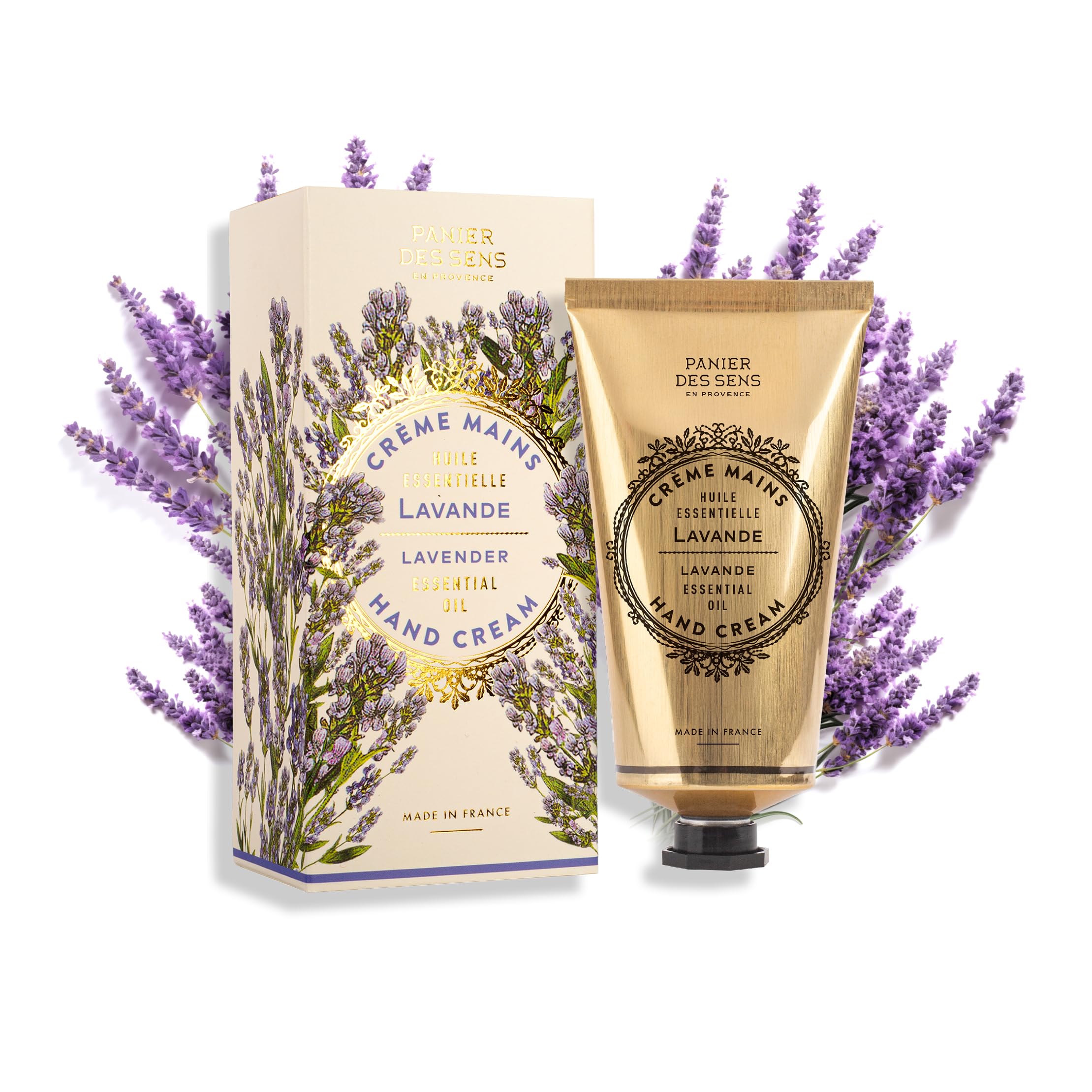 Photo 1 of Panier des Sens - Hand Cream for Dry Cracked Hands - Lavender Hand Lotion with Shea Butter & Olive Oil - Vitamin E Skin Moisturizer with 97% Natural Ingredients - Made in France, 2.5 fl oz