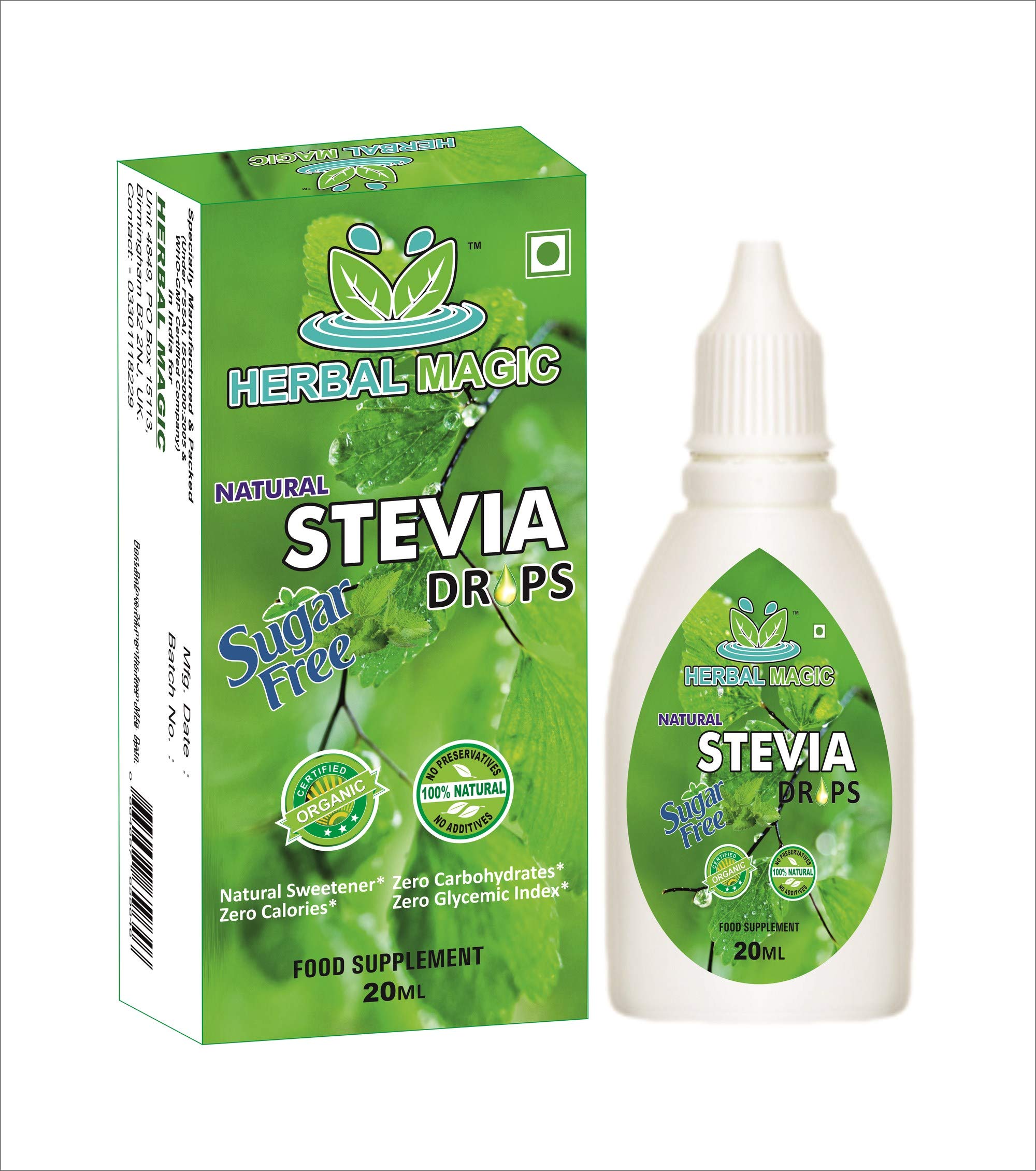 Buy Pure Stevia Liquid Drops Sweetener No Added Flavour/Aspartame