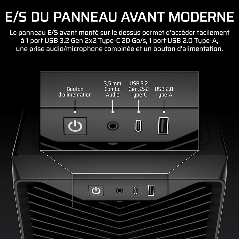 3200D RS ARGB Boîtier PC Moyen Tour – 3 Ventilateurs Inclus – Noir