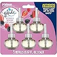 Glade PlugIns Refills Air Freshener, Scented and Essential Oils for Home and Bathroom, Bubbly Berry Splash, 3.35 Fl Oz, 5 Count