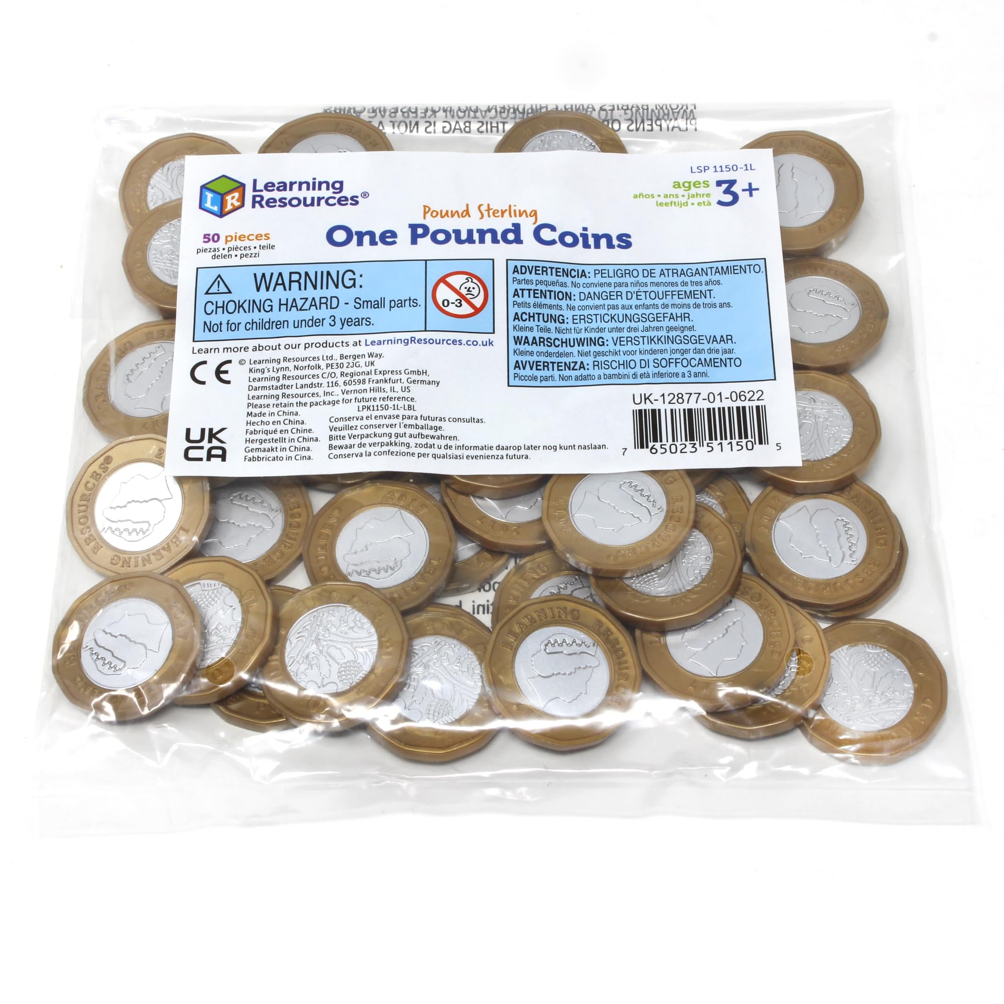 Learning Resources £1 coin (Set of 50)