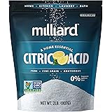 Milliard Citric Acid 2 Pound - 100% Pure Food Grade NON-GMO Project VERIFIED (2 Pound)