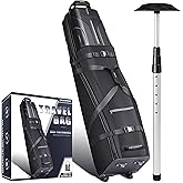 CHAMPKEY Premium Soft-Padded Golf Travel Bags for Airlines - Travel Golf Gags for Airlines with Premium Oxford Fabric and Oversized Wheels