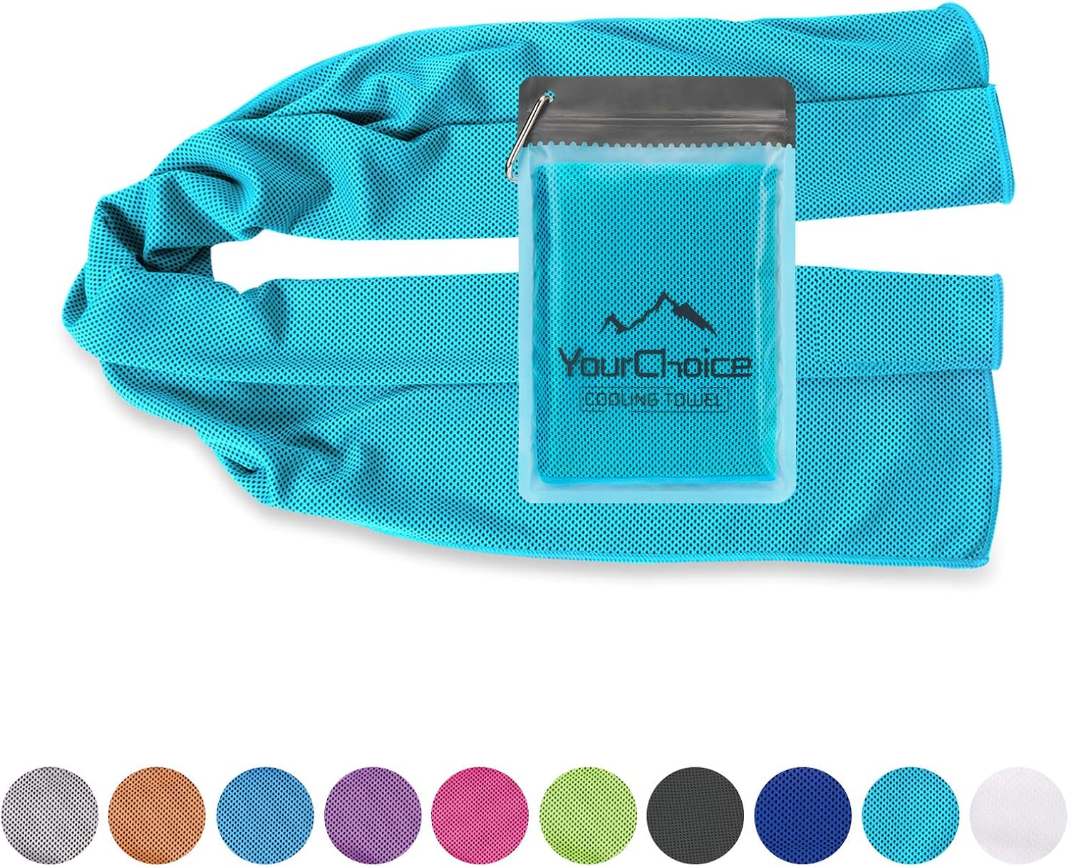 Cooling Towel, Cooling Neck Bandanas, Chill Towels Snap Cool Towel for Gym Golf Sports in Hot Summer, Turquoise 12 x 40 Inch : Sports & Outdoors