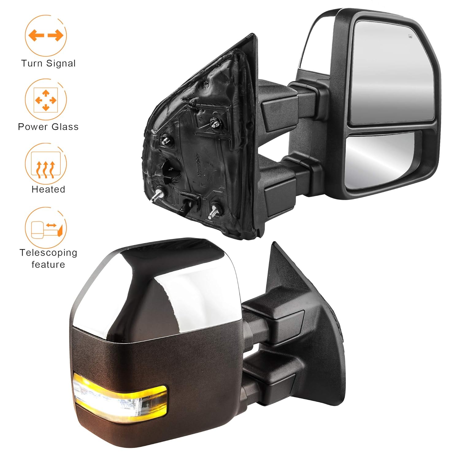 Set of 2 MOSTPLUS New Power Heated Towing Mirrors for Ford F250 F350