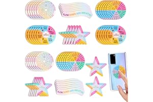 NEEDBROCK 60 Pcs Calm Stickers Sensory Strips, 2 Different Textured Anxiety Sensory Stickers Tactile Rough Calming Stickers Adhesives Anxiety Fidget Relief Breath Stickers for Desk, Phone Adults Teens Anxiet