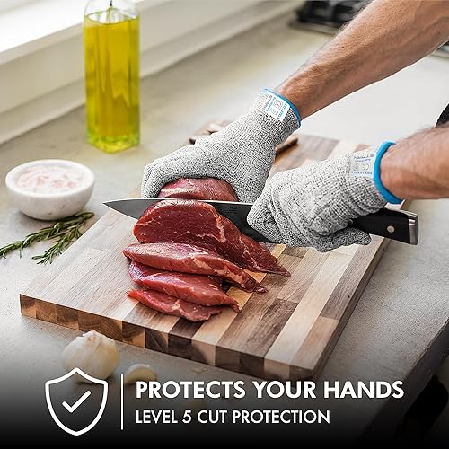 Stark Safe Cut Resistant Gloves, Level Protection, Kitchen Cut Gloves for  Meat, Shucking, Fillet, Mandolin S