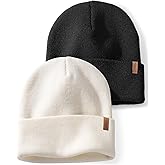 FURTALK Beanies Hats Men Women Unisex Cuffed Winter Hat Plain Warm Beanies Skull Cap 2 Pack