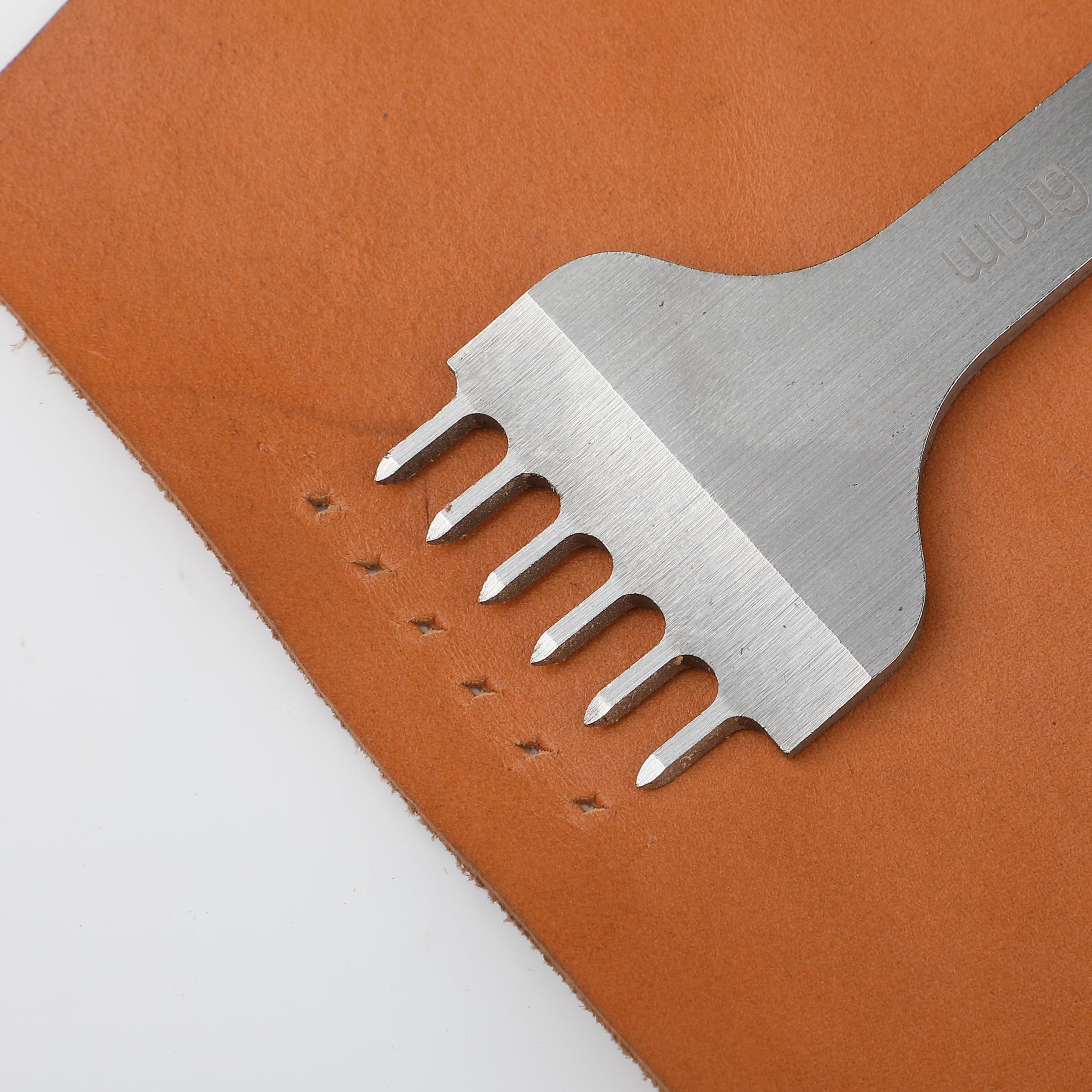 UNCO- Leather Stitching Punch, 4 Pack, 3mm, 1/2/4/6 Prong, Leather Hole Punch Tool, Stitching Chisel