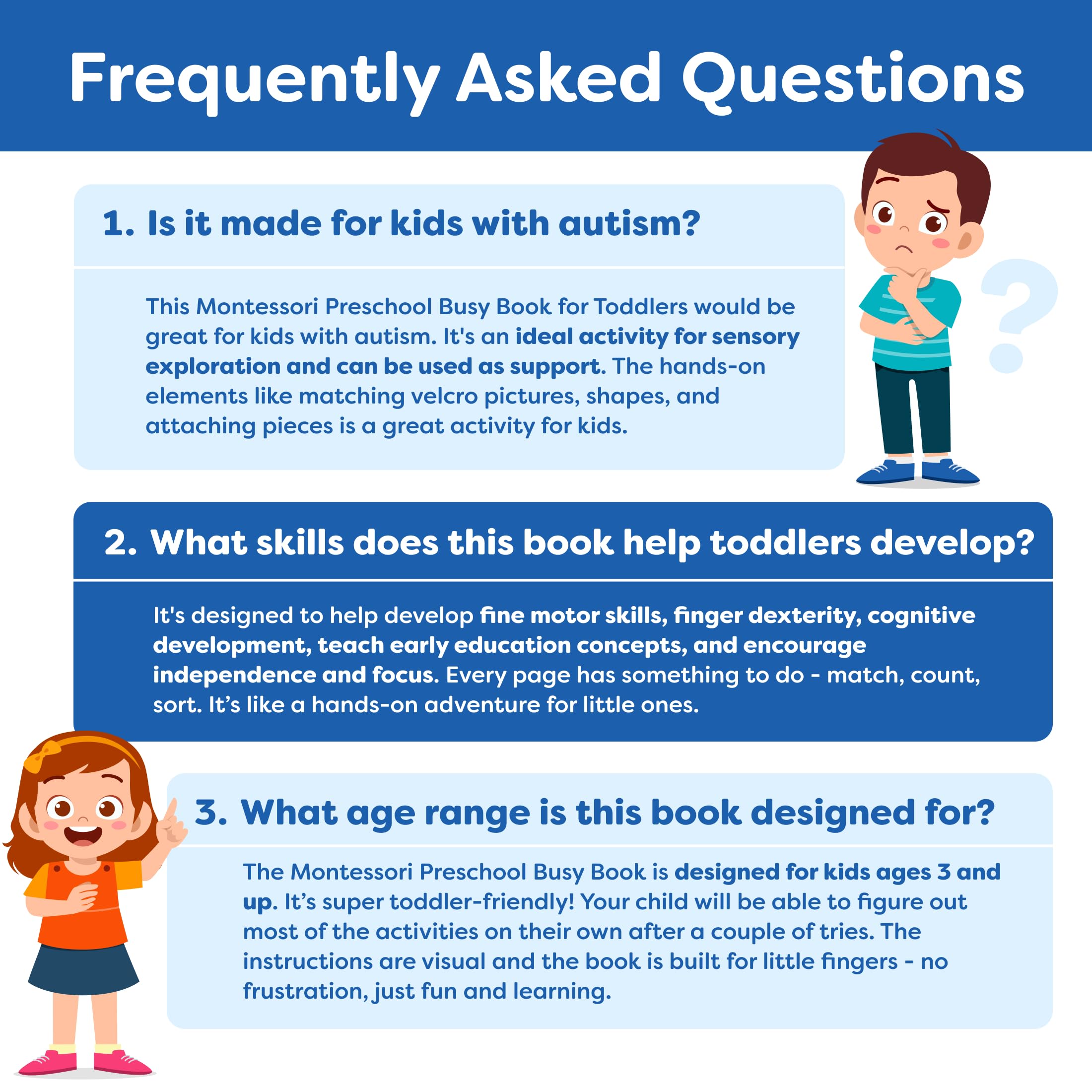 Montessori Preschool Busy Book for Toddlers Ages 3 and Up - Preassembled Preschool Learning Activities Homeschool Montessori Toys - 3 Year Old Boy Gift, Christmas Gifts for Grandkids