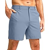 G Gradual Men's Casual Shorts 7" Lightweight Golf Shorts for Men Stretch with 3 Pockets Quick Dry Breathable Work Shorts
