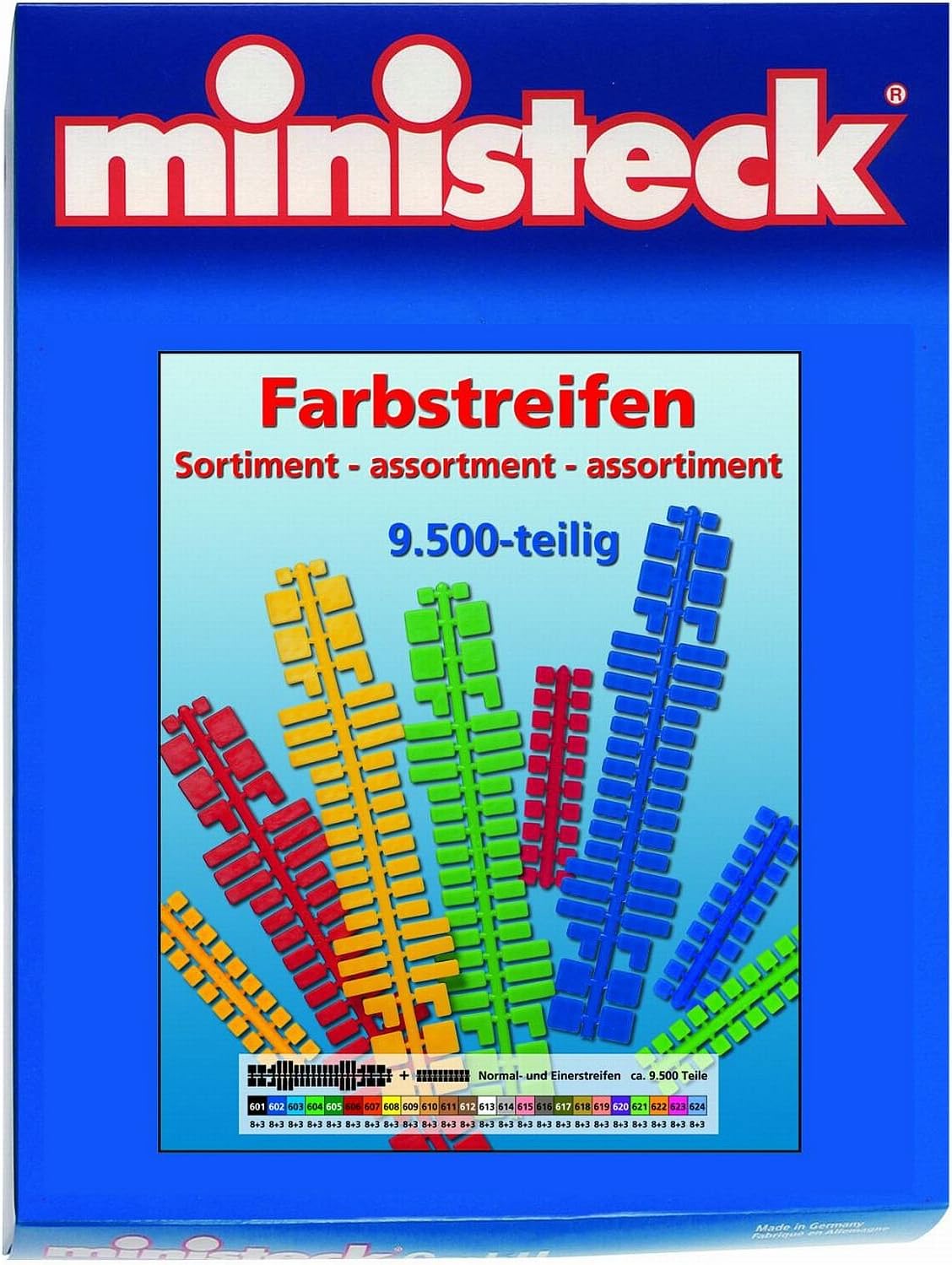 Ministeck Ministeck31661 Accessories Colour Strip Assortment Kit Plug Picture (9500-Piece)