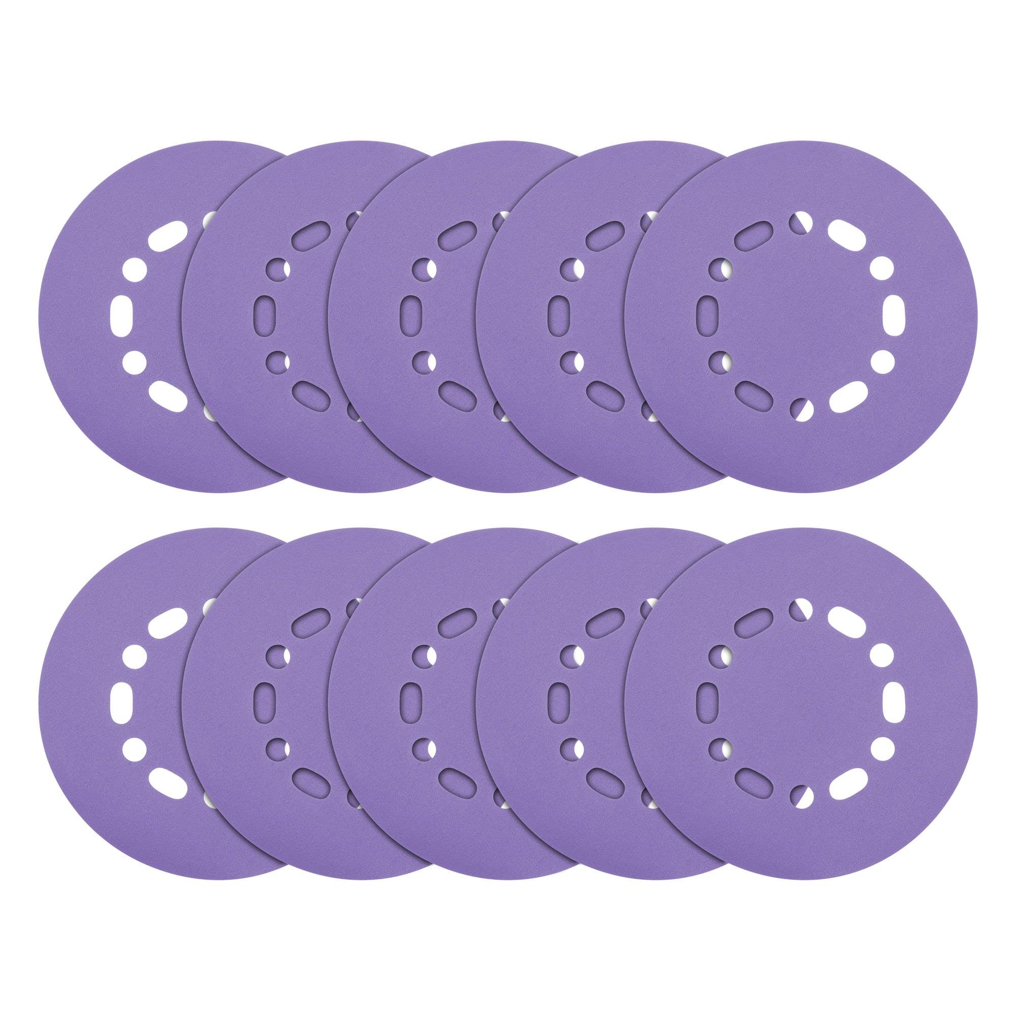 Trend Aluminium Oxide 150mm Random Orbit 240 Grit Abrasive Sanding Discs, AB/150/240A, Pack of 10 — image 1