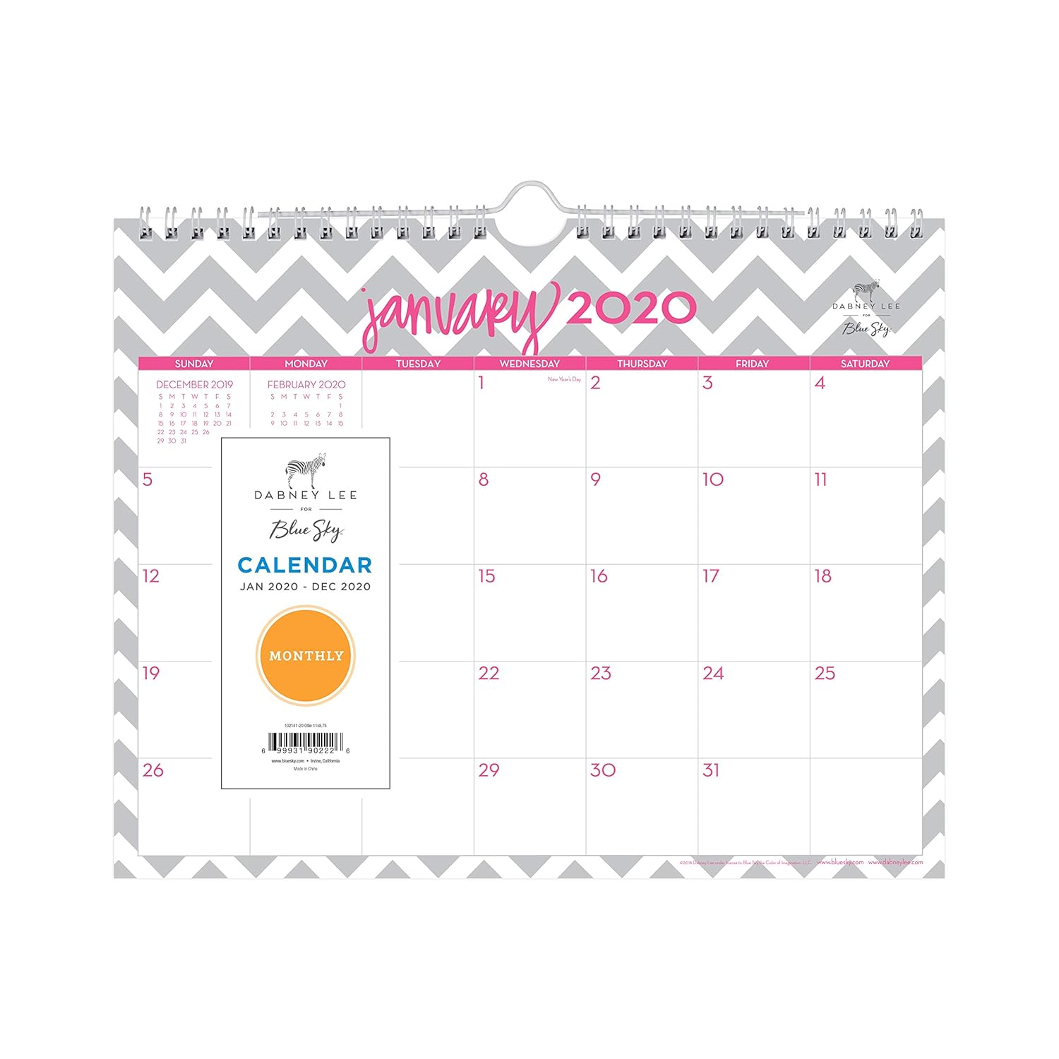 Best blue sky desk calendar wire