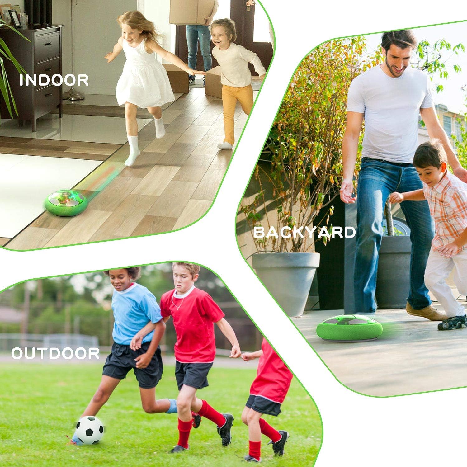 WisToyz Hover Soccer Ball Set Rechargeable Hover Soccer Set with Goals & Nets, Indoor Hover Soccer & Rubber Soccer Ball Included, Soccer Net Hover Soccer Set for Backyard, Toys for Boys Girls Kids: Toys & Games