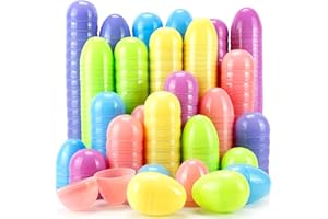OCTERIC 120Pcs Easter Eggs, 2.3" Fillable Pastel Colors Plastic Easter Eggs Empty for Easter Hunt, Easter Basket Stuffers, Party Favor, Classroom Prize Supplies
