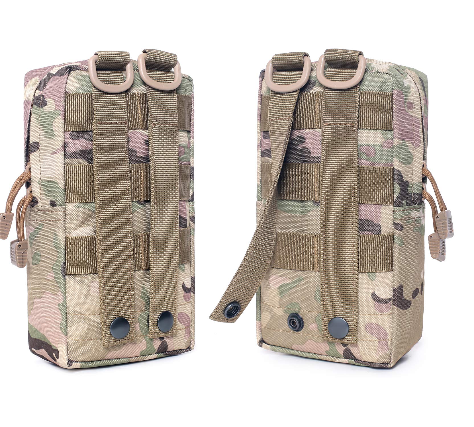 Tacticool 2x MOLLE-Taschen – Wasserabweisend, Kompakt, Für Taktische Ausrüstung, 21,6x12,4x5,6 Cm